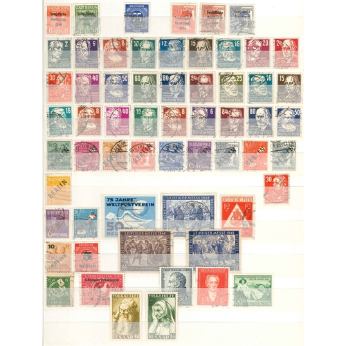 132 - German Area; stockbook (10 sides with stamps) with a varied mix - a few Württemberg, Third Reic... 