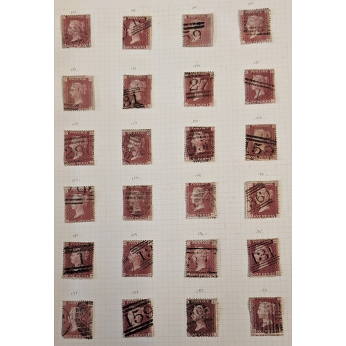 2628 - UK; 1864-79 Penny Red Plates collection of 84 used on pages, poor to fine.