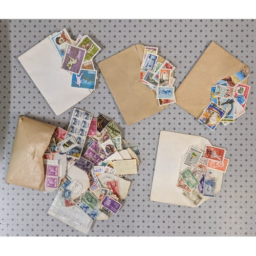 374 - Mixed Lots; two shoeboxes with thousands of stamps sorted by country - some quite common, others a l... 