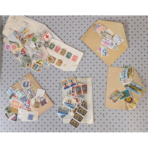 374 - Mixed Lots; two shoeboxes with thousands of stamps sorted by country - some quite common, others a l... 