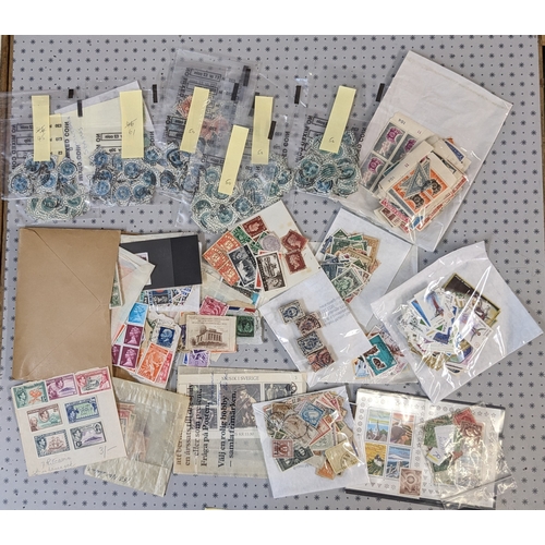 382 - Mixed Lots; small box with odd assortment of stamps. See photos ! (1,000s)