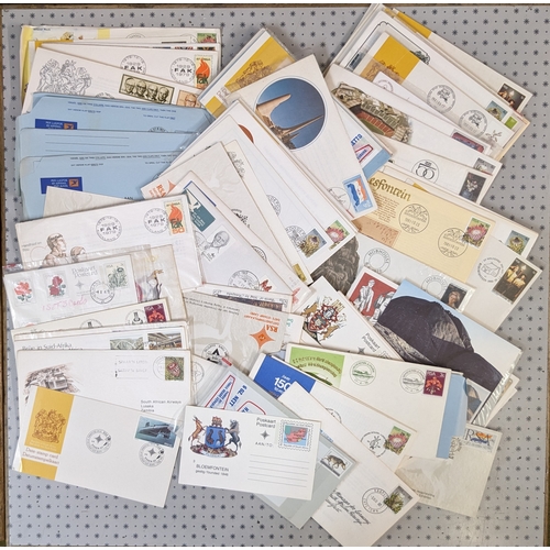 309 - South Africa; c.1975-89 box of first day covers, special event covers, postal stationery, maxi-cards... 