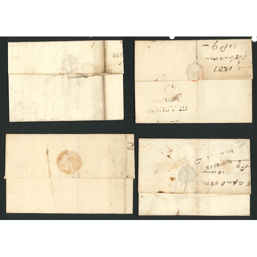 3123 - Scottish Postal History; 1801-22 selection of eight covers, mainly to Edinburgh, with red datestamps... 