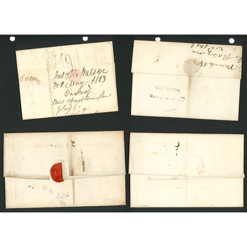 3123 - Scottish Postal History; 1801-22 selection of eight covers, mainly to Edinburgh, with red datestamps... 