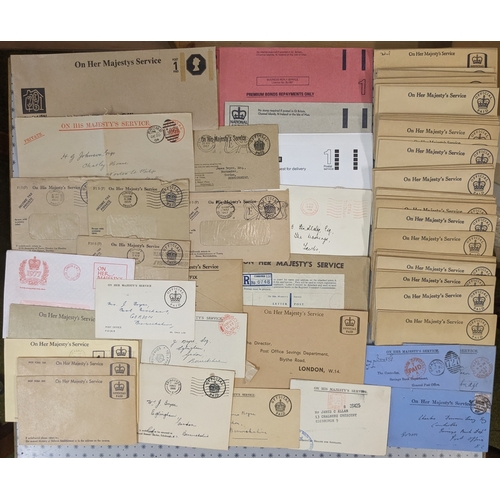 3229 - UK Covers; Official; mixed bundle of OHMS and similar items, QV to modern (c.82). Also bundle of 55 ... 