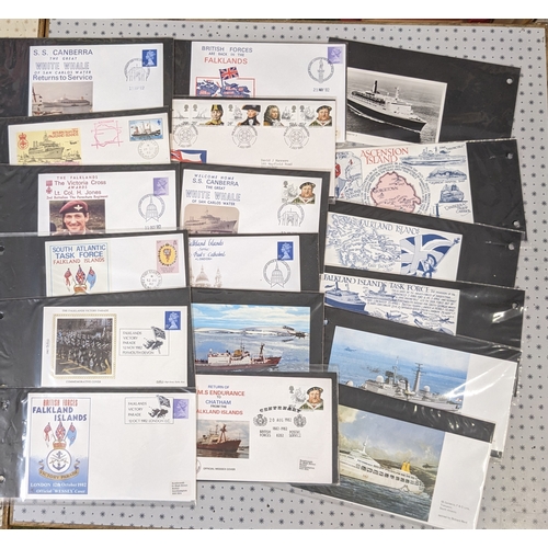 81 - Falkland Islands; album of covers and cards centred on the subject of 1982 Falklands War. All commer... 