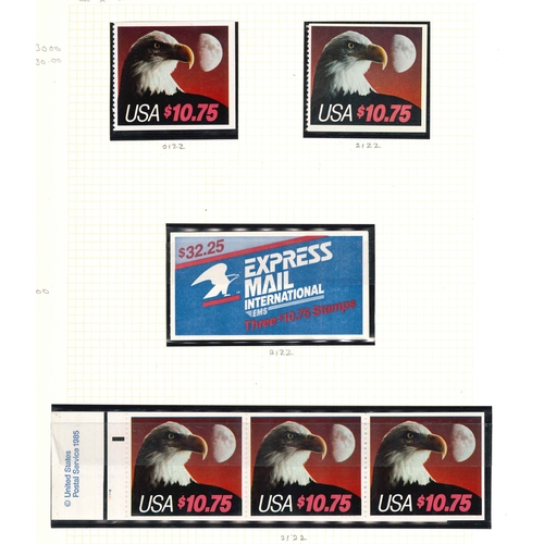 354 - USA; 1985 Eagle and Moon $10.75 - two complete booklets of three, and two singles, all u.m. SG 2185,... 