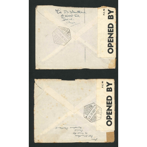 3213 - UK Covers; 1942 (27 Mar. ?) censored cover to internee in El Kef Camp, Tunisia, with Madrid backstam... 