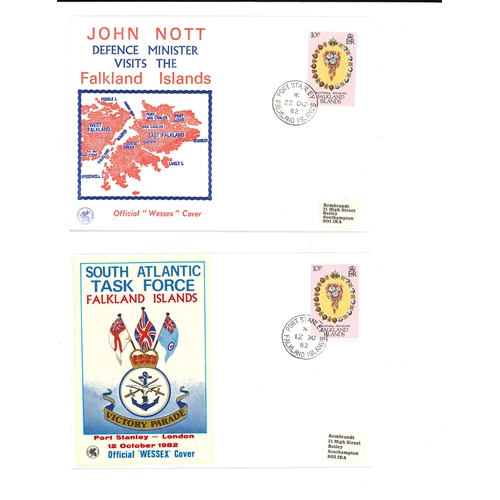 1618 - Falkland Islands; 1982-84 six commemorative covers