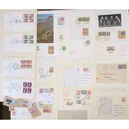 1857 - Greenland; 1945-84 small selection of covers – mainly FDCs with some commercial and souvenir. ... 