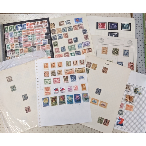 60 - China; a mixture/accumulation of stamps on pages, plus others on stockcards, in little stockbook, an... 