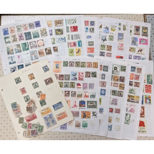 60 - China; a mixture/accumulation of stamps on pages, plus others on stockcards, in little stockbook, an... 