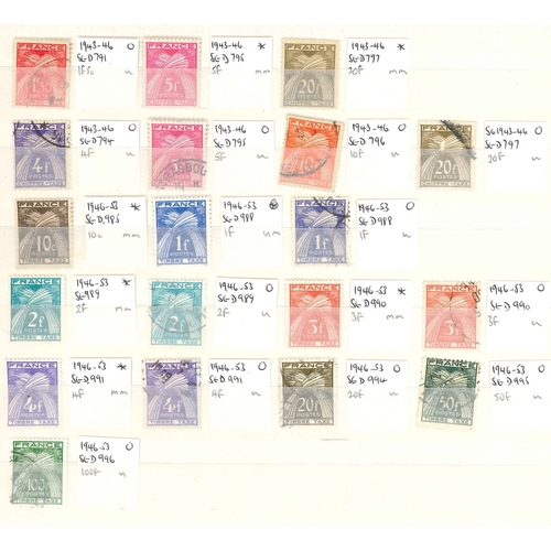 98 - France; stockbook of mixed items inc. postage dues (inc. 1871-78 two of 25c u., 60c used and thinned... 