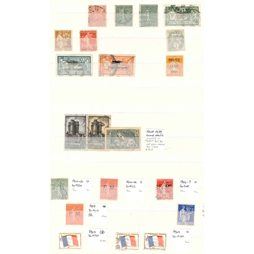 98 - France; stockbook of mixed items inc. postage dues (inc. 1871-78 two of 25c u., 60c used and thinned... 