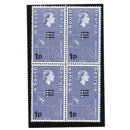 1623 - Falkland Islands Dependencies; South Georgia; 1971 surcharges set (14) plus variations (5, and fourb... 