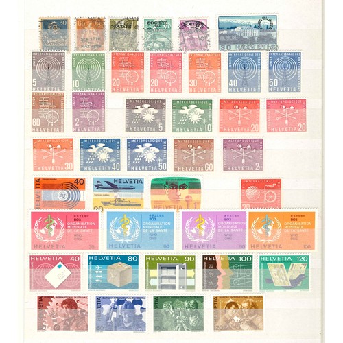 2469 - Switzerland; International Organisations; u.m./l.m.m. and used selection on two sides of stockleaf. ... 