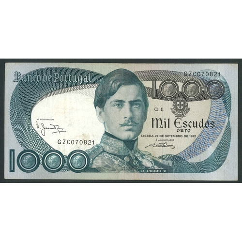 150 - Banknotes; Portugal; 1982 (21 Sep.) 1,000e VF/VF+, Krause 175d