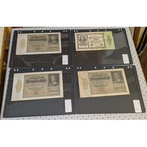 80 - Banknotes; Germany; folder of inflation period notes, all larger size, with some duplication. Priced... 