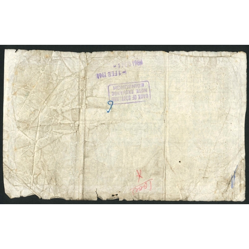 219 - Banknotes; Scotland; Bank of Scotland; 1958 (25 March) £20 in poor quality (folds and crumples, mark... 