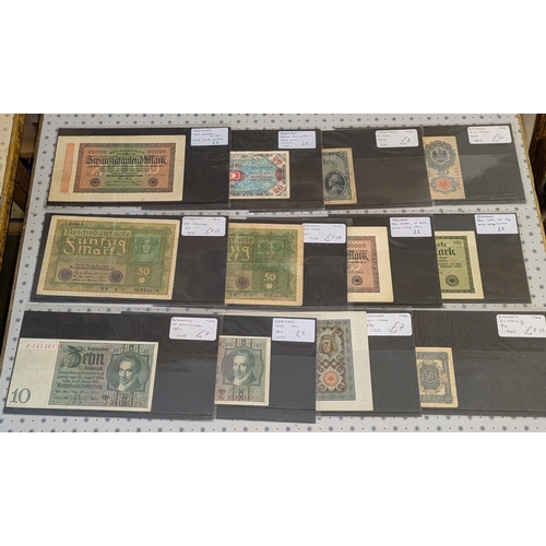 77 - Banknotes; Germany; bundle of notes presented and priced for retail sale at between £1 and £20 each.... 
