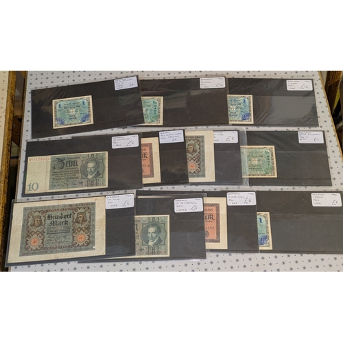 77 - Banknotes; Germany; bundle of notes presented and priced for retail sale at between £1 and £20 each.... 