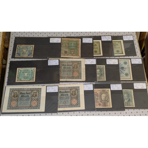 77 - Banknotes; Germany; bundle of notes presented and priced for retail sale at between £1 and £20 each.... 