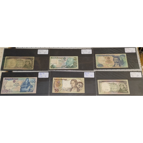 147 - Banknotes; Portugal; selection of notes priced for retail sale at between 50p and £4 each. Total ret... 