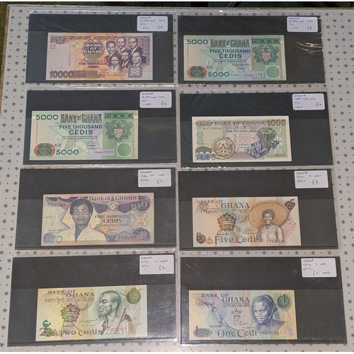 108 - Banknotes; Ghana; 1976-2003 selection of four different notes, priced at £24.... 