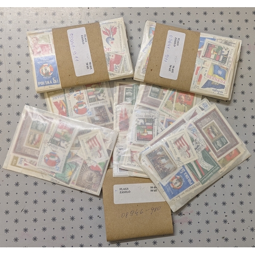 Thematics; Flags; wholesale lot of 27 packets, each with 50 different ...