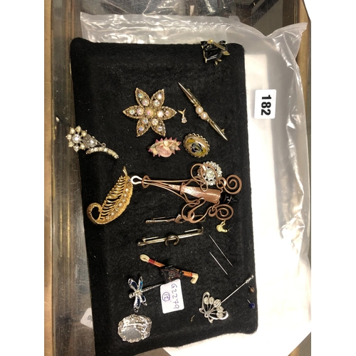 182 - COLLECTION OF BROACHES