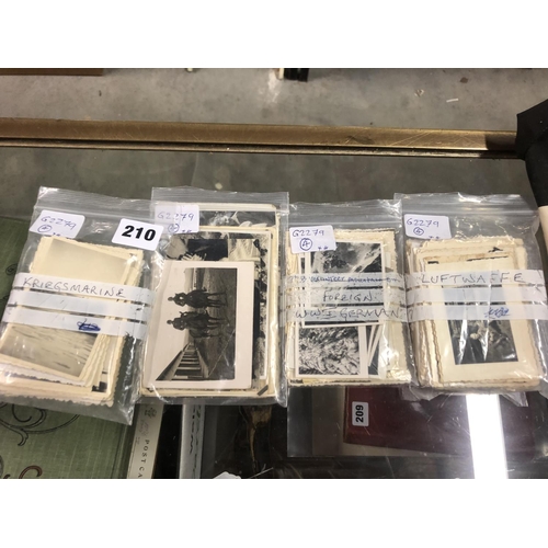 210 - 4 PACKS OF GERMAN WW2 PHOTOS