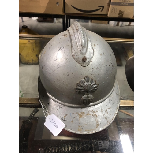 220A - FRENCH FIRST W/WAR HELMET