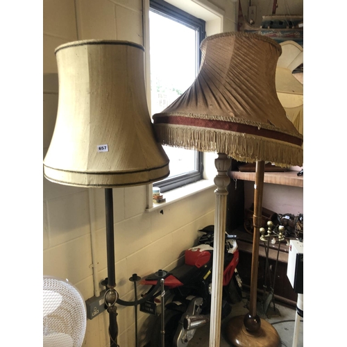 657 - x2 STANDARD LAMPS