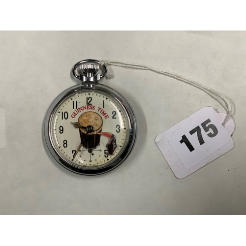 175 - GUINNES ADVERT POCKET WATCH (WORKING ORDER)