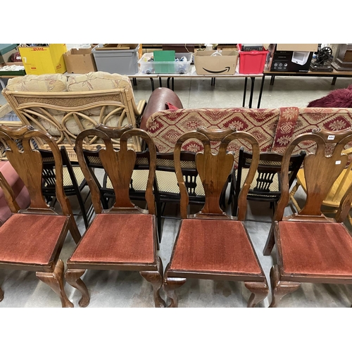 SET OF 4 QUEEN ANNE CHAIRS