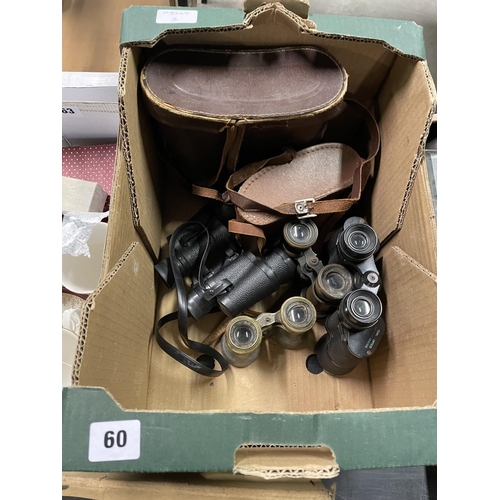 60 - BOX OF BINOCULARS