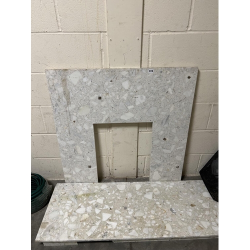 619 - MARBLE FIRE SURROUND