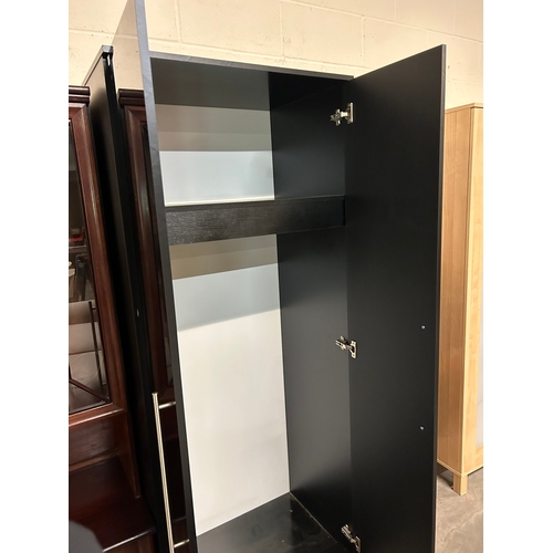 469 - GLOSS BLACK DOUBLE WARDROBE