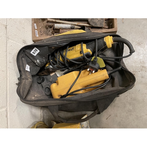 570 - SANDER & DEWALT SAW