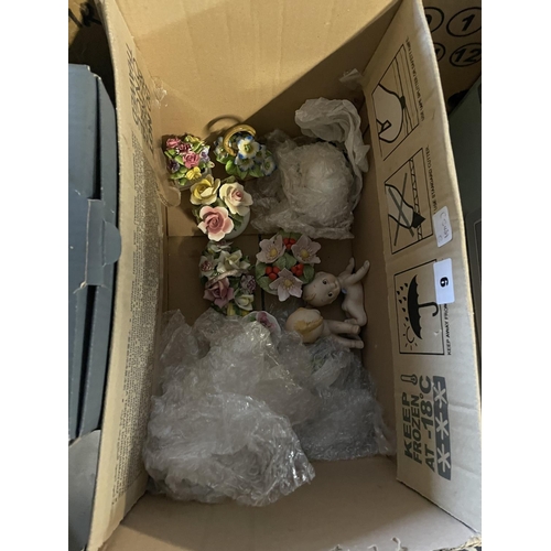 6 - BOX INCLUDING LARGE COLLECTION OF POSIES