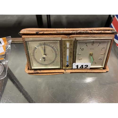 142 - DESK, CLOCK & BAROMETER SET