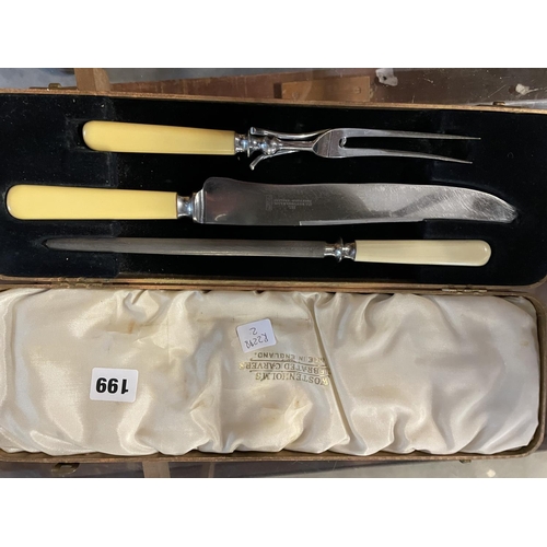 199 - STEEL CARVING SET