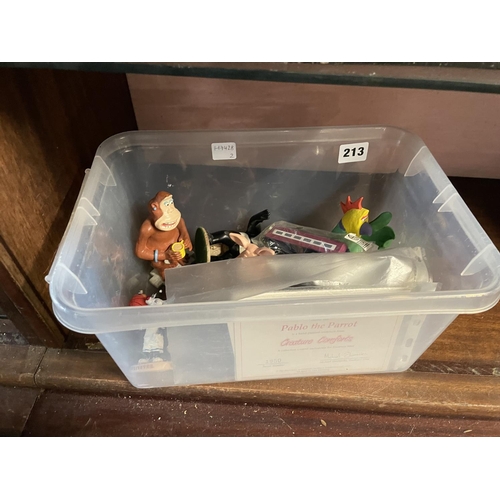 213 - BOX OF CREATURE COMFORT COLLECTABLE  FIGURINES