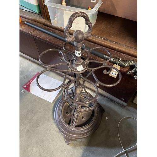 215 - ROUGH IRON UMBRELLA/STICK STAND