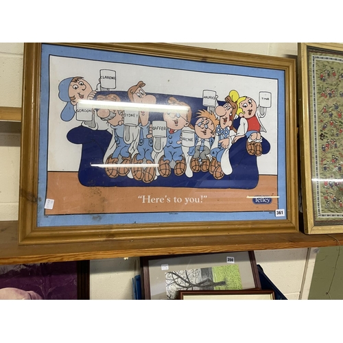 361 - FRAMED TETLEY TEA TOWEL