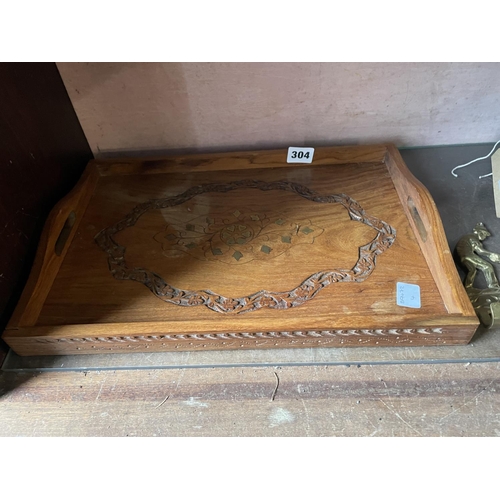 304 - WOODEN TRAY