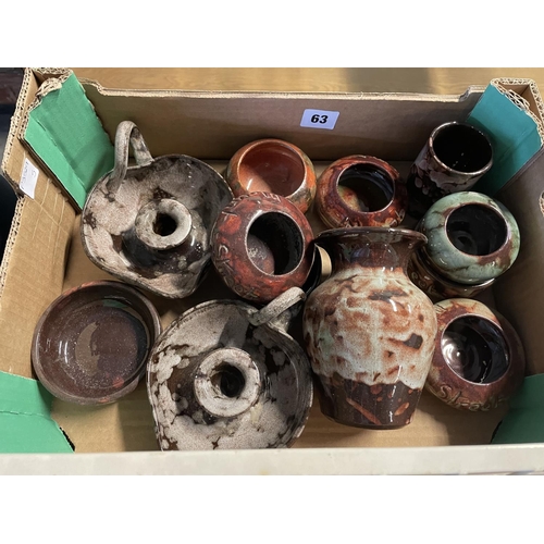 63 - COLLECTION OF EWENNY POTTERY