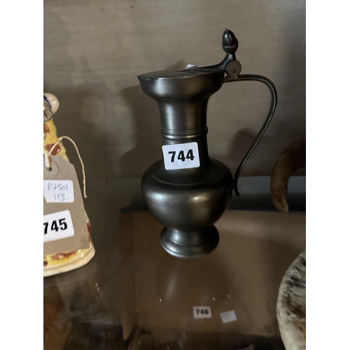 744 - PEWTER JUG