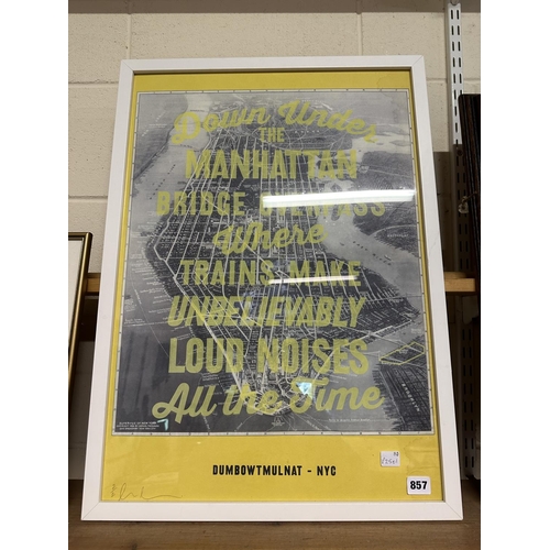 857 - FRAMED TRAIN POSTER