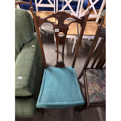 863 - SINGLE UPHOLSTERED CHAIR